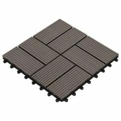 VidaXL Carreau de terrasse 11 pcs WPC 30 x 30 cm 1 m² Marron foncé 10 VidaXL Carreau de terrasse 11 pcs WPC 30 x 30 cm 1 m² Marron foncé -Matériaux de construction Soldes image 3 45033