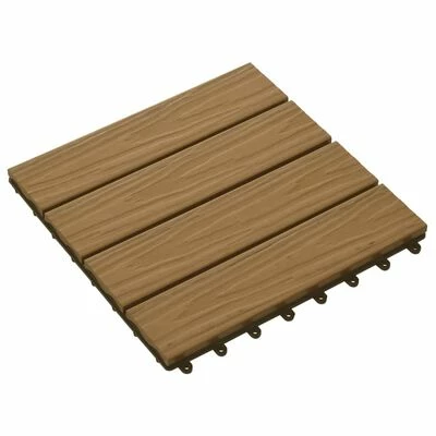 VidaXL Carreau de terrasse en relief 11 pcs WPC 30 x 30 cm 1 m² 5 VidaXL Carreau de terrasse en relief 11 pcs WPC 30 x 30 cm 1 m² – Image 3