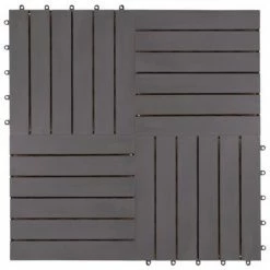 VidaXL Carreaux de terrasse 10 pcs Délavage gris 30x30 cm Acacia solide -Matériaux de construction Soldes image 3 46586