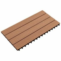 VidaXL Dalles WPC 60x30 cm 6 pcs 1m² Marron -Matériaux de construction Soldes image 3 49055