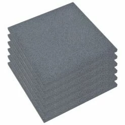 VidaXL Carreaux de protection antichoc 6pcs Caoutchouc 50x50x3 cm Gris -Matériaux de construction Soldes image 3 93439
