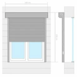 VidaXL Volet roulant Aluminium 140 x 150 cm Anthracite 9 VidaXL Volet roulant Aluminium 140 x 150 cm Anthracite -Matériaux de construction Soldes image 4 144986