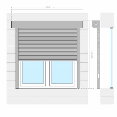 VidaXL Volet roulant Aluminium 160 x 150 cm Anthracite 6 VidaXL Volet roulant Aluminium 160 x 150 cm Anthracite – Image 4