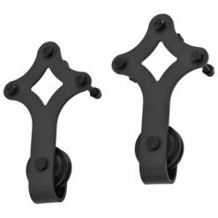 VidaXL Kit de fixation pour porte coulissante 200 cm Acier Noir -Matériaux de construction Soldes image 4 145261