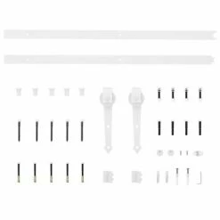 VidaXL Kit de quincaillerie de porte coulissante 200 cm Acier Blanc 11 VidaXL Kit de quincaillerie de porte coulissante 200 cm Acier Blanc -Matériaux de construction Soldes image 4 151702