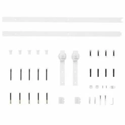 VidaXL Kit de quincaillerie de porte coulissante 200 cm Acier Blanc 11 VidaXL Kit de quincaillerie de porte coulissante 200 cm Acier Blanc -Matériaux de construction Soldes image 4 151707
