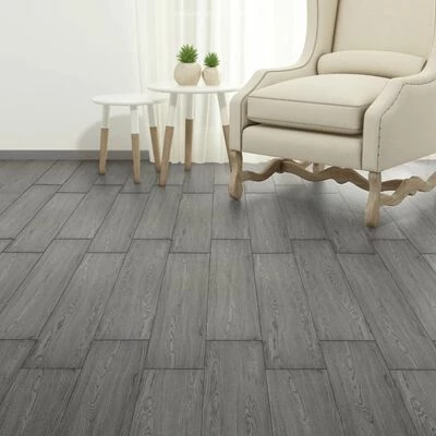 VidaXL Planche de plancher PVC autoadhésif 5,02 m² 2 mm Gris foncé 6 VidaXL Planche de plancher PVC autoadhésif 5,02 m² 2 mm Gris foncé – Image 4
