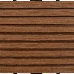 VidaXL Carreau de terrasse 22 pcs 30 x 30 cm 2 m² WPC Marron -Matériaux de construction Soldes image 4 277796