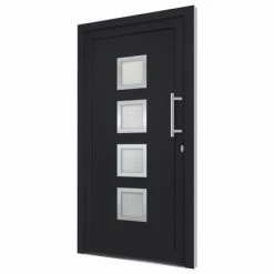 VidaXL Porte d'entrée Anthracite 108x200 cm -Matériaux de construction Soldes image 4 279197