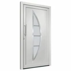 VidaXL Porte d'entrée Blanc 98x190 cm -Matériaux de construction Soldes image 4 279200