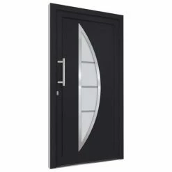 VidaXL Porte d'entrée Anthracite 88x200 cm 11 VidaXL Porte d'entrée Anthracite 88x200 cm -Matériaux de construction Soldes image 4 279211
