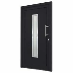 VidaXL Porte d'entrée Anthracite 108x200 cm -Matériaux de construction Soldes image 4 279245