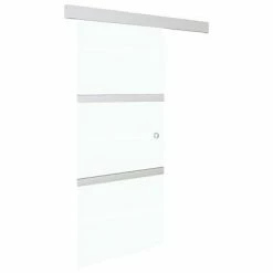 VidaXL Porte coulissante à butées Verre ESG et aluminium 76x205 cm -Matériaux de construction Soldes image 4 288055