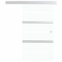 VidaXL Porte coulissante Verre ESG et aluminium 102,5x205 cm Argenté 11 VidaXL Porte coulissante Verre ESG et aluminium 102,5x205 cm Argenté -Matériaux de construction Soldes image 4 288060