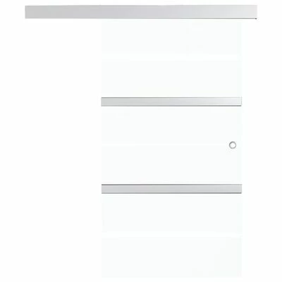 VidaXL Porte coulissante Verre ESG et aluminium 102,5x205 cm Argenté 6 VidaXL Porte coulissante Verre ESG et aluminium 102,5x205 cm Argenté – Image 4