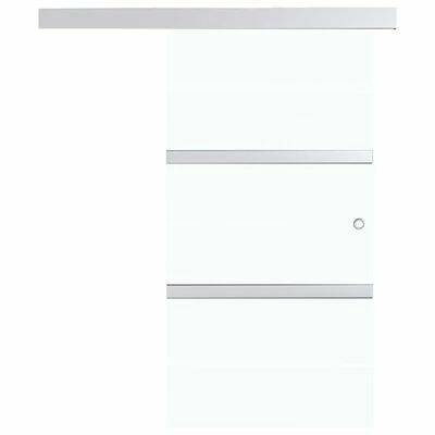 VidaXL Porte coulissante à butées Verre ESG et aluminium 90x205 cm 6 VidaXL Porte coulissante à butées Verre ESG et aluminium 90x205 cm – Image 4