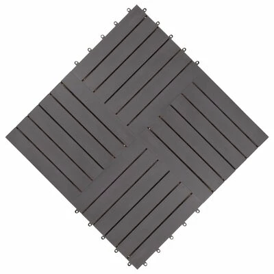 VidaXL Carreaux de terrasse 20pcs Délavage gris 30x30 cm Acacia solide 6 VidaXL Carreaux de terrasse 20pcs Délavage gris 30x30 cm Acacia solide – Image 4