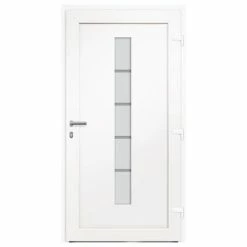 VidaXL Porte d'entrée Aluminium et PVC Blanc 110x210 cm -Matériaux de construction Soldes image 4 3056808
