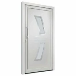 3057562 vidaXL Front Door White 98x208 cm (147139+203899) -Matériaux de construction Soldes image 4 3057562
