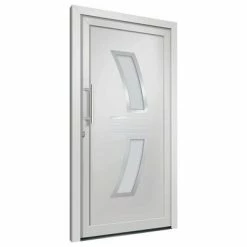 3057563 vidaXL Front Door White 108x200 cm (147140+203899) -Matériaux de construction Soldes image 4 3057563
