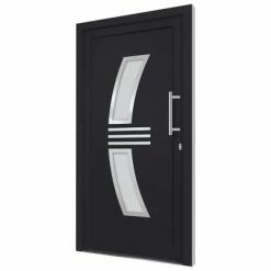 VidaXL Porte d'entrée Anthracite 88x200 cm 11 VidaXL Porte d'entrée Anthracite 88x200 cm -Matériaux de construction Soldes image 4 3057575