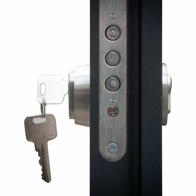 VidaXL Porte d'entrée Aluminium Anthracite 100x200 cm 6 VidaXL Porte d'entrée Aluminium Anthracite 100x200 cm – Image 4