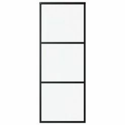 VidaXL Porte coulissante et quincaillerie ESG Verre/Aluminium 76x205cm 11 VidaXL Porte coulissante et quincaillerie ESG Verre/Aluminium 76x205cm -Matériaux de construction Soldes image 4 3081938