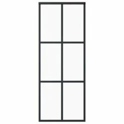 VidaXL Porte coulissante et quincaillerie Verre ESG/Aluminium 76x205cm -Matériaux de construction Soldes image 4 3081944