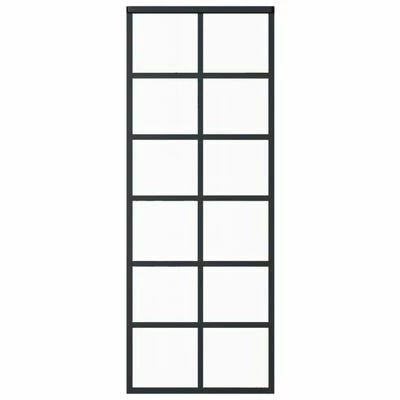 VidaXL Porte coulissante et quincaillerie Verre ESG/Aluminium 76x205cm 6 VidaXL Porte coulissante et quincaillerie Verre ESG/Aluminium 76x205cm – Image 4