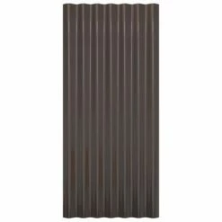 VidaXL Panneaux de toit 12 pcs Acier enduit de poudre Marron 80x36 cm 11 VidaXL Panneaux de toit 12 pcs Acier enduit de poudre Marron 80x36 cm -Matériaux de construction Soldes image 4 319135