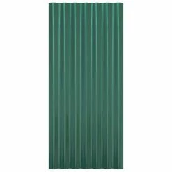 VidaXL Panneaux de toiture 36 pcs Acier enduit de poudre Vert 80x36 cm -Matériaux de construction Soldes image 4 319138