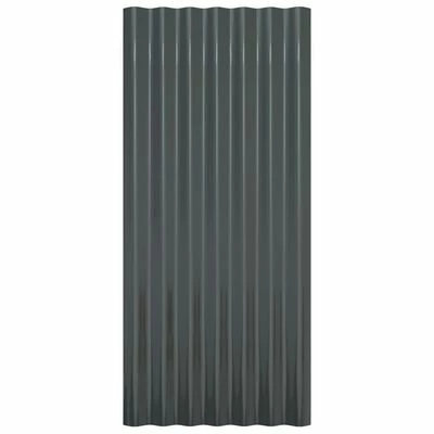 VidaXL Panneaux de toiture 36 pcs Acier Anthracite 80x36 cm 6 VidaXL Panneaux de toiture 36 pcs Acier Anthracite 80x36 cm – Image 4