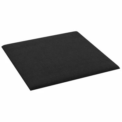 VidaXL Panneaux muraux 12 pcs Noir 30x30 cm Tissu 1,08 m² 6 VidaXL Panneaux muraux 12 pcs Noir 30x30 cm Tissu 1,08 m² – Image 4