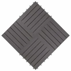 VidaXL Carreaux de terrasse 10 pcs Délavage gris 30x30 cm Acacia solide -Matériaux de construction Soldes image 4 46586
