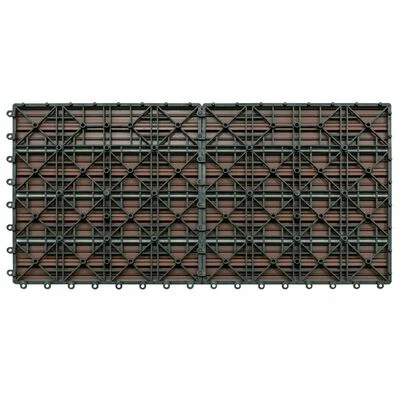 VidaXL Carreaux de terrasse 6 pcs WPC 60x30 cm 1,08 m² Marron 7 VidaXL Carreaux de terrasse 6 pcs WPC 60x30 cm 1,08 m² Marron – Image 5
