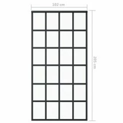 VidaXL Porte coulissante Verre ESG et aluminium 102x205 cm Noir 11 VidaXL Porte coulissante Verre ESG et aluminium 102x205 cm Noir -Matériaux de construction Soldes image 5 151022