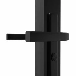 VidaXL Porte intérieure Verre ESG et aluminium 76x201,5 cm Noir -Matériaux de construction Soldes image 5 151202