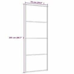 VidaXL Porte coulissante Verre ESG et aluminium 76x205 cm Blanc -Matériaux de construction Soldes image 5 151656