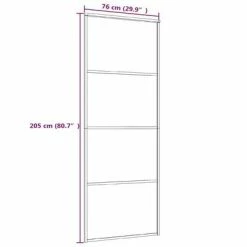 VidaXL Porte coulissante Verre ESG dépoli et aluminium 76x205 cm Blanc -Matériaux de construction Soldes image 5 151657
