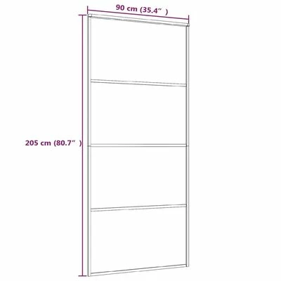 VidaXL Porte coulissante Verre ESG dépoli et aluminium 90x205 cm Blanc 7 VidaXL Porte coulissante Verre ESG dépoli et aluminium 90x205 cm Blanc – Image 5