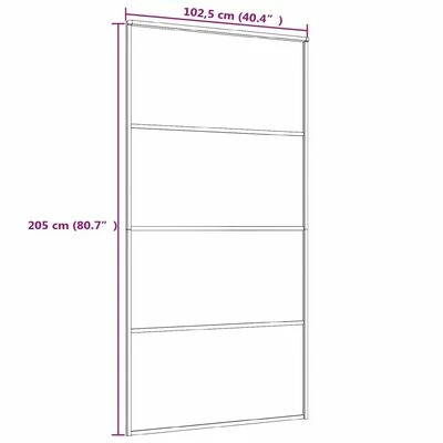 VidaXL Porte coulissante Verre ESG et aluminium 102,5x205 cm Blanc 7 VidaXL Porte coulissante Verre ESG et aluminium 102,5x205 cm Blanc – Image 5