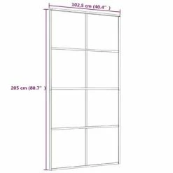 VidaXL Porte coulissante Verre ESG et aluminium 102,5x205 cm Blanc -Matériaux de construction Soldes image 5 151676