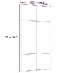 VidaXL Porte coulissante Verre ESG dépoli aluminium 102,5x205 cm Blanc -Matériaux de construction Soldes image 5 151677