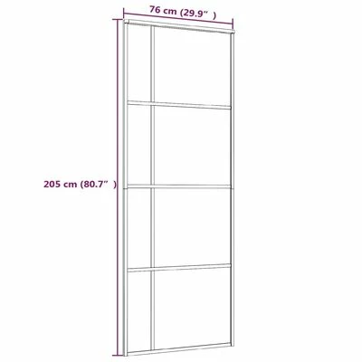 VidaXL Porte coulissante Verre ESG et aluminium 76x205 cm Blanc 7 VidaXL Porte coulissante Verre ESG et aluminium 76x205 cm Blanc – Image 5