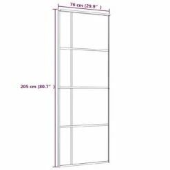 VidaXL Porte coulissante Verre ESG dépoli et aluminium 76x205 cm Blanc -Matériaux de construction Soldes image 5 151681