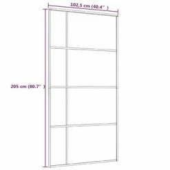 VidaXL Porte coulissante Verre ESG et aluminium 102,5x205 cm Noir 11 VidaXL Porte coulissante Verre ESG et aluminium 102,5x205 cm Noir -Matériaux de construction Soldes image 5 151686