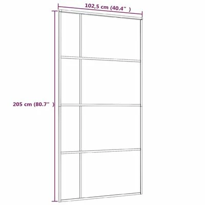 VidaXL Porte coulissante Verre ESG et aluminium 102,5x205 cm Noir 7 VidaXL Porte coulissante Verre ESG et aluminium 102,5x205 cm Noir – Image 5