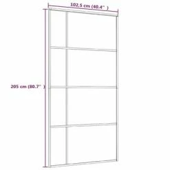 VidaXL Porte coulissante Verre ESG et aluminium 102,5x205 cm Blanc -Matériaux de construction Soldes image 5 151688