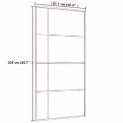 VidaXL Porte coulissante Verre ESG dépoli aluminium 102,5x205 cm Blanc 11 VidaXL Porte coulissante Verre ESG dépoli aluminium 102,5x205 cm Blanc -Matériaux de construction Soldes image 5 151689
