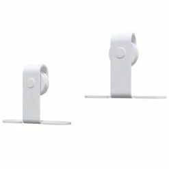 VidaXL Mini kit porte coulissante grange Acier au carbone Blanc 200 cm -Matériaux de construction Soldes image 5 151695